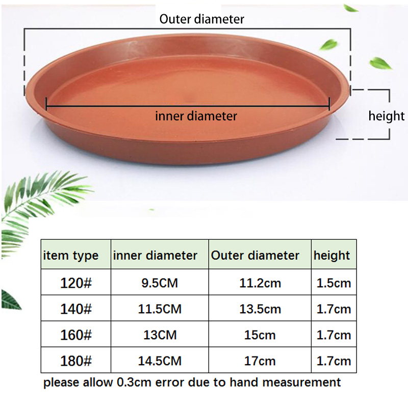 Drip Tray Saucer - 10 pezzi di plastica vaso di
