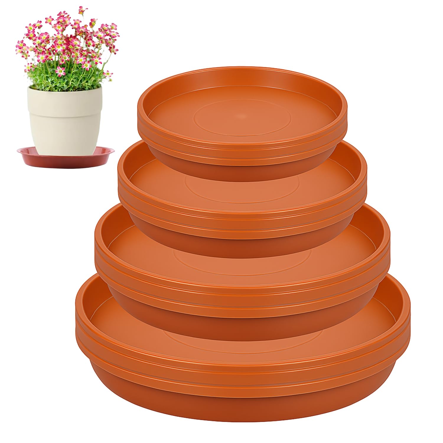 Drip Tray Saucer - Confezione da 12 piattini per vasi