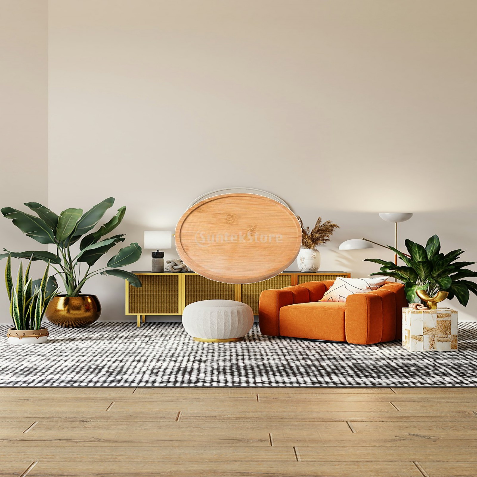 Drip Tray Saucer - Sottovaso Industriale in Bambù con Raccoglitore