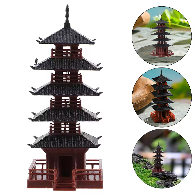 Mini Bonsai Zen Garden - Mini statua di pagoda modello di