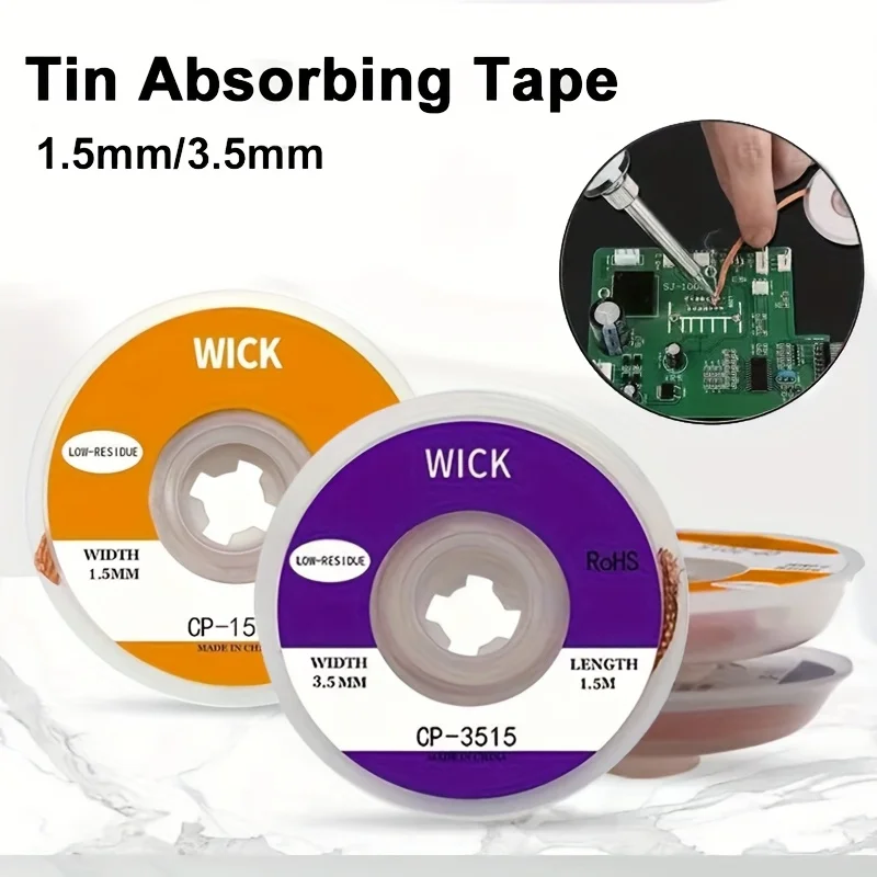 Copper Wire Roll - 1.5m Dissaldatura Treccia Nastro di Rame
