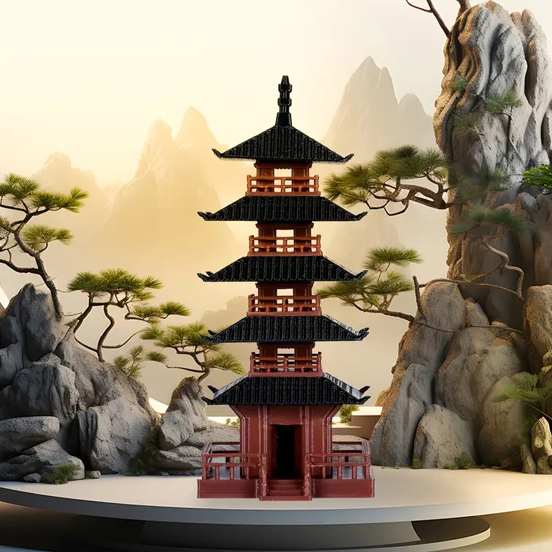 Mini Bonsai Zen Garden - 🛒 Statua Mini Pagoda 1 Pezzo,