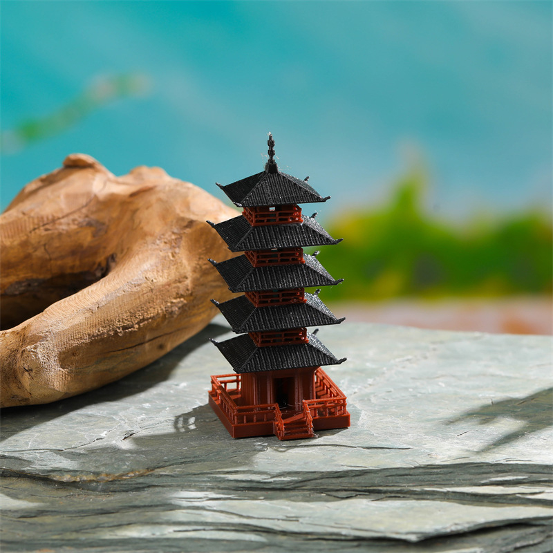 Mini Bonsai Zen Garden - Statua Mini Pagoda (1 pz) -