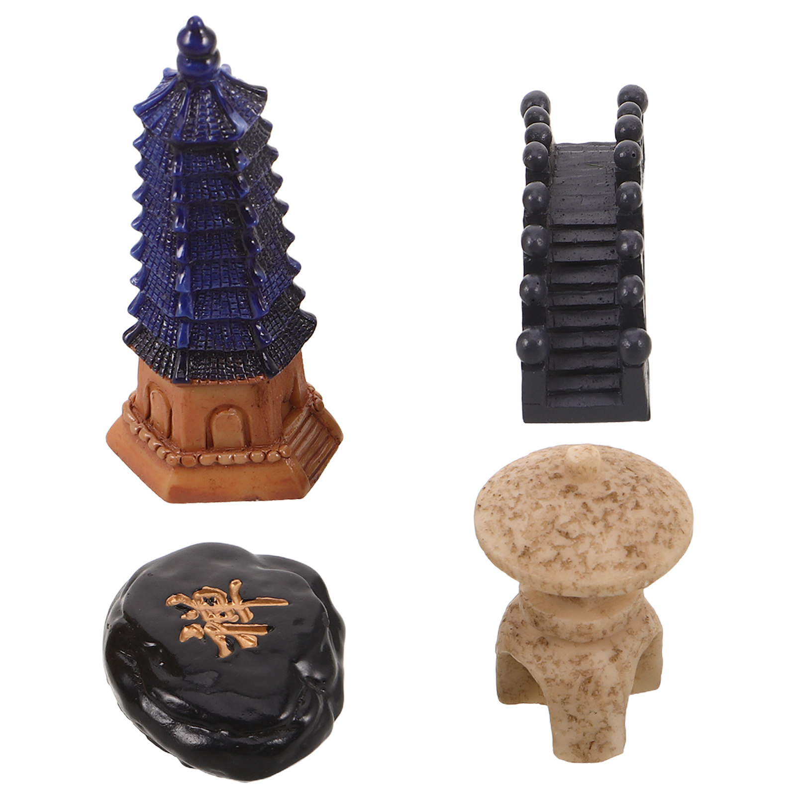Set di 4 Mini Statue di Pagode - Mini Bonsai Zen Garden recensione e prezzo